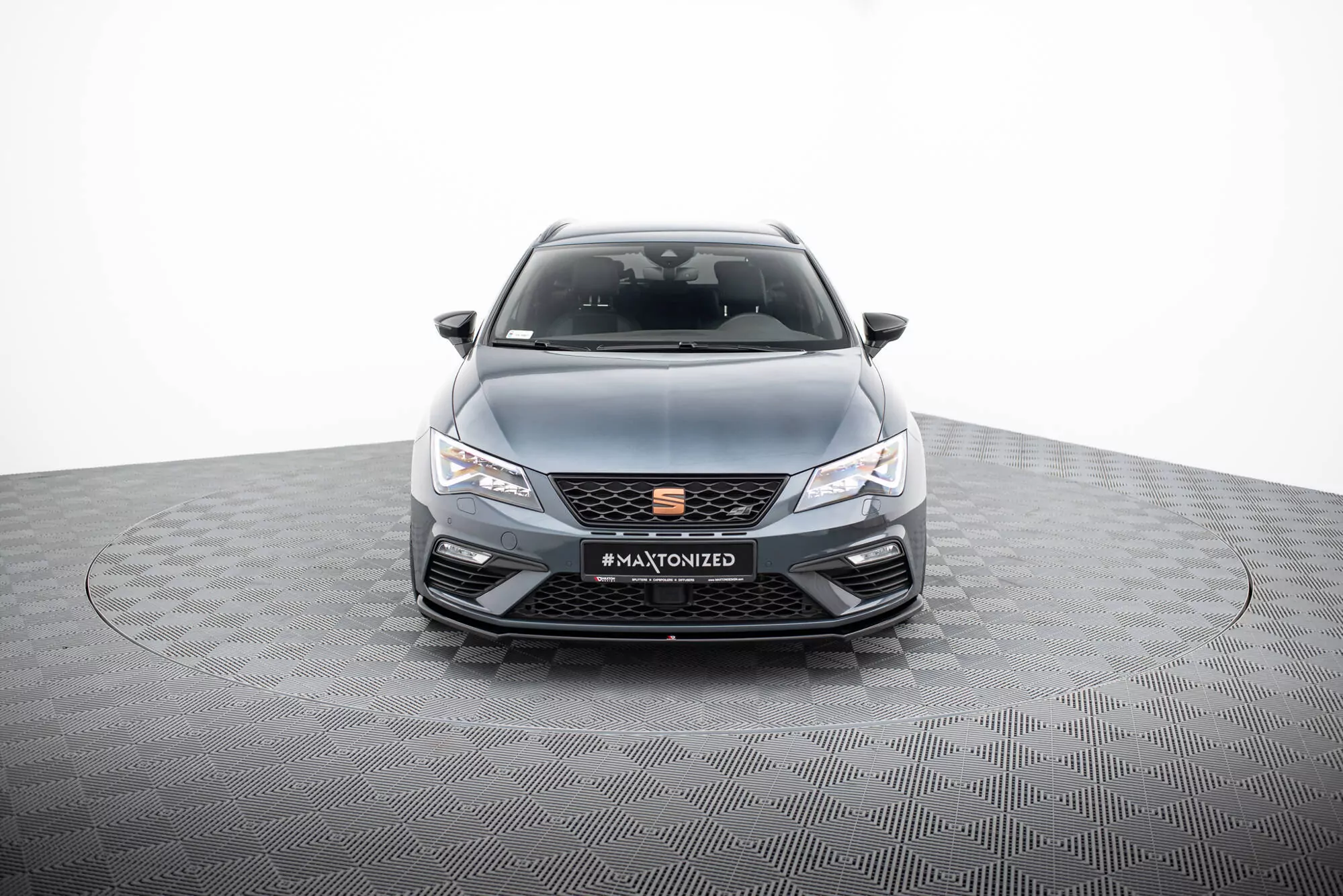 Front Ansatz Passend Für Passend Für V.4 Seat Leon Cupra / FR Mk3 FL Schwarz Hochglanz Schwarz Hochglanz