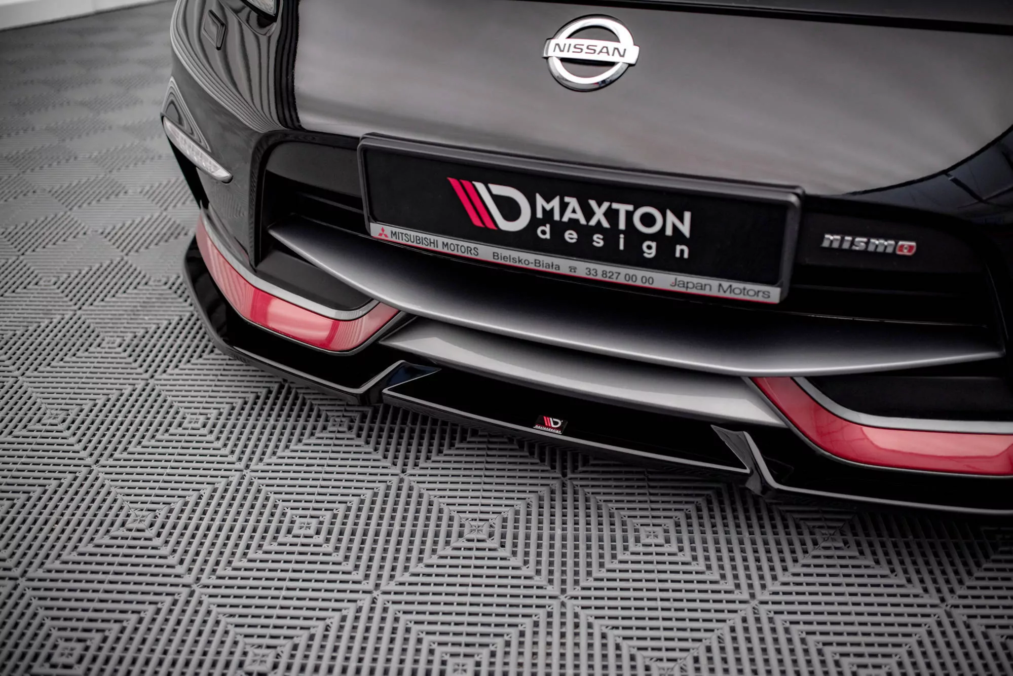 Front Ansatz V.2 Für Nissan 370Z Nismo Facelift Schwarz Hochglanz