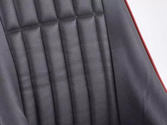 FK Oldtimersitze Auto Vollschalensitze Set Montgomery im Retro-Look schwarz/rot