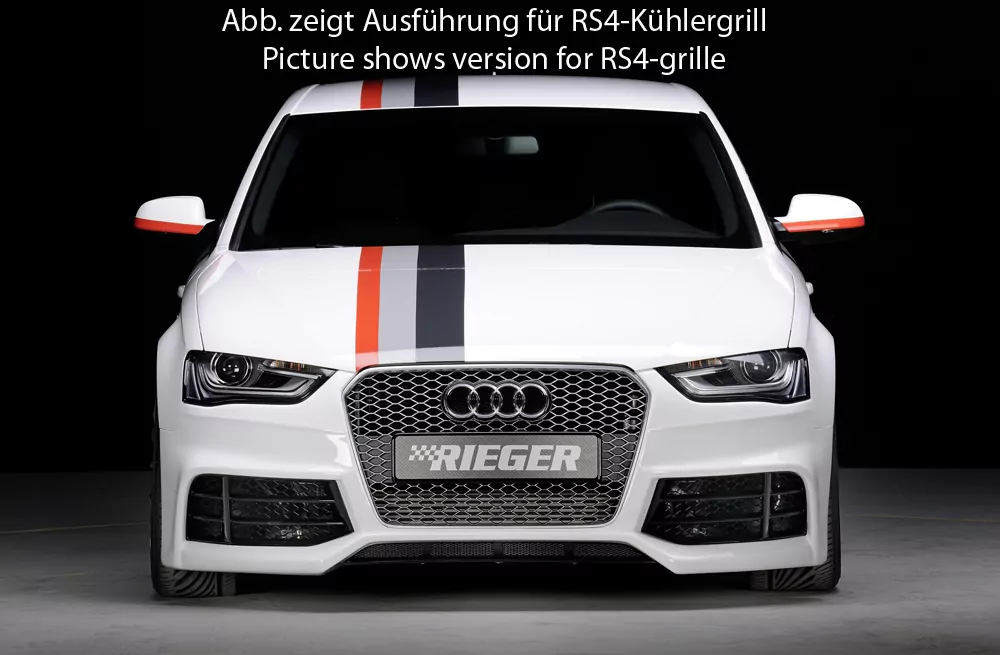 Rieger Spoilerstoßstange für Audi A4 (B8/B81) | Avant 01.12- (ab Facelift) nur für A4-Grill bzw. S4-Grill