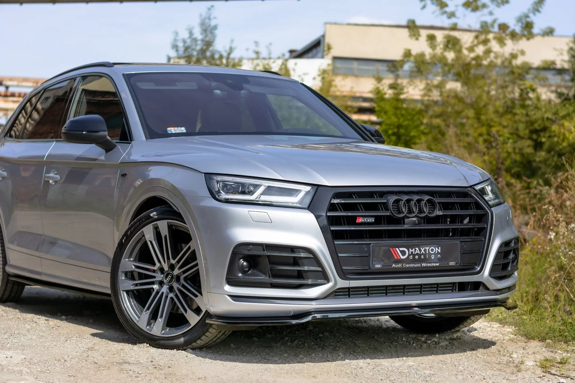Front Ansatz Passend Für Passend Für Audi SQ5/Q5 S-line MkII Schwarz Hochglanz Schwarz Hochglanz