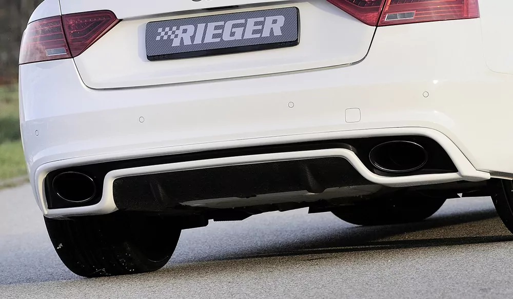 Endrohrblende rechts, schwarz, 185x120mm oval für Audi A4 (B8/B81) Lim. 01.12- (ab Facelift)