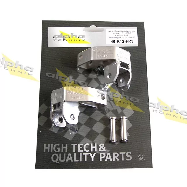alpha Technik Sozius Fußrastenadaptersatz BMW R1200GS