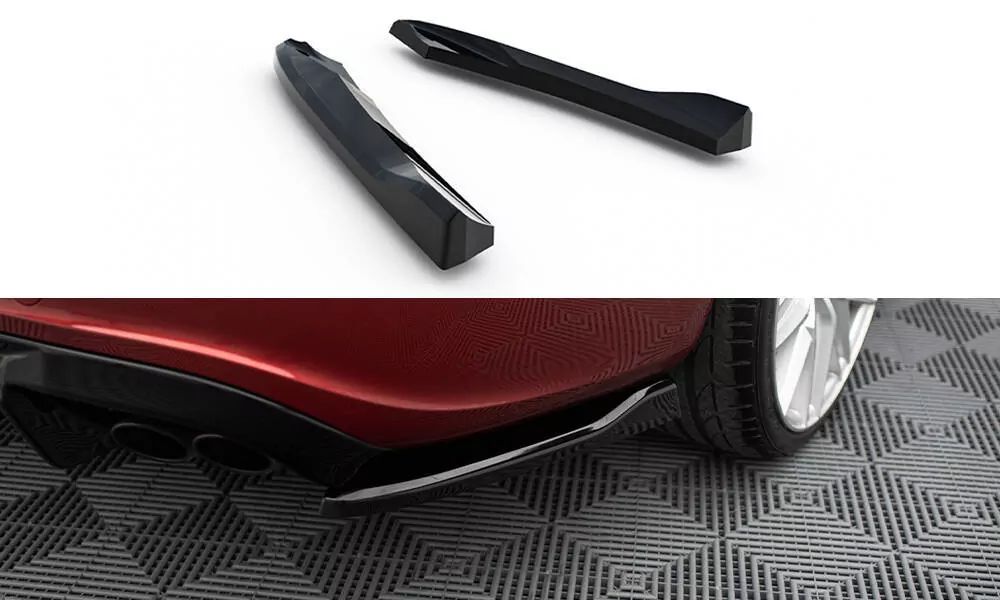 Heck Ansatz Flaps Diffusor Für Audi S5 / A5 S-Line Sportback 8T Schwarz Hochglanz