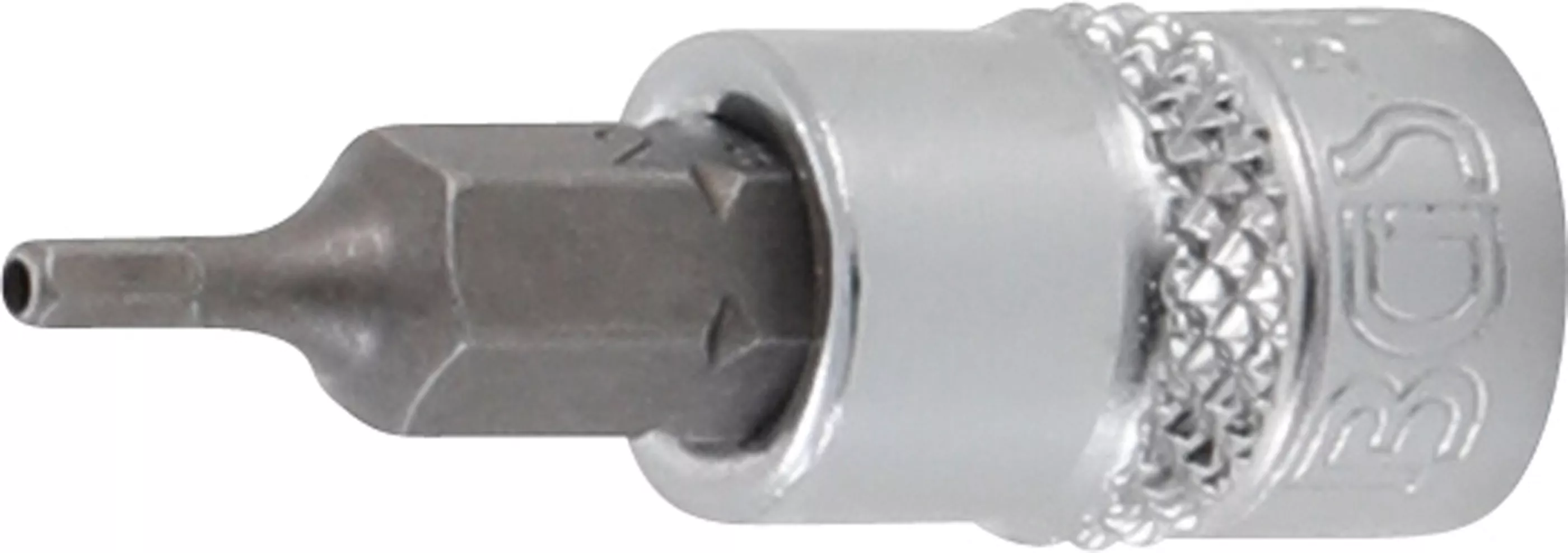 Bit-Einsatz | Antrieb Innenvierkant 6,3 mm (1/4") | Innensechskant mit Bohrung 2 mm