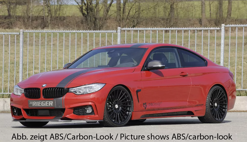 Rieger Spoilerschwert für BMW 4er F33  (3C) | Cabrio 03.13-06.15 (bis Facelift) für orig. M-Paket-Frontschürze