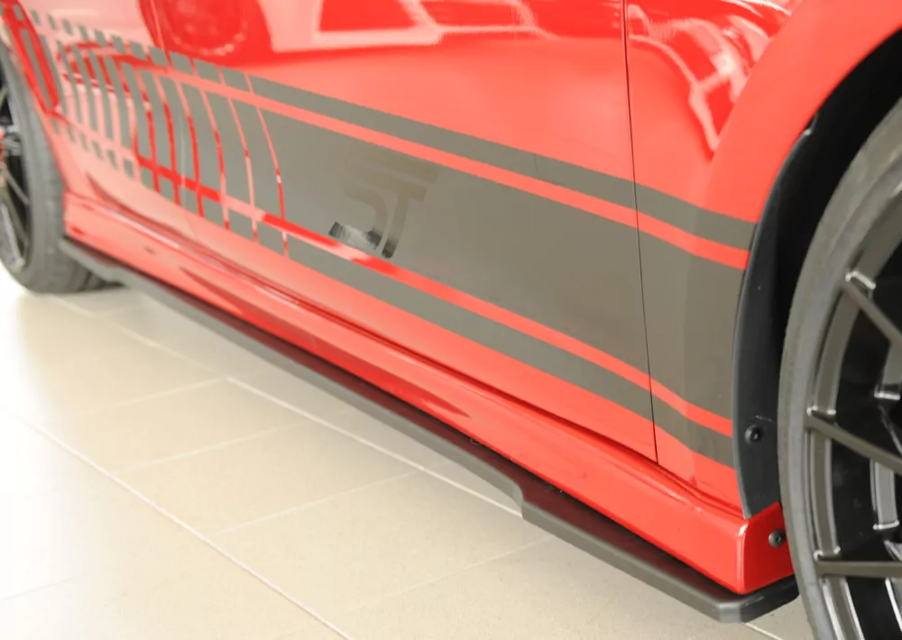 Rieger Seitenschweller rechts ansatz matt schwarz für Seat Leon (KL) 5-tür. (ST/Sportstourer) 09.20-06.24 (bis Facelift)