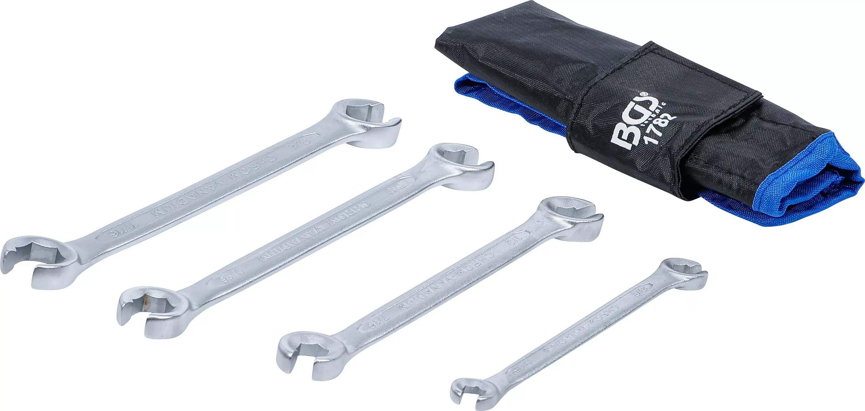 Offener Doppel-Ringschlüssel-Satz | Zollgrößen | 4-tlg.