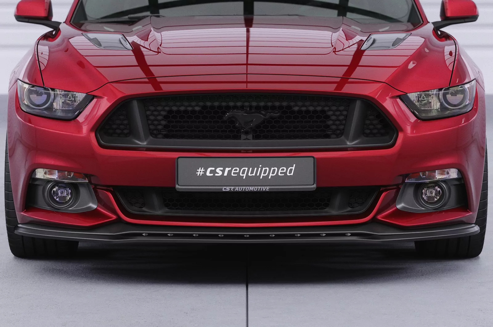 Cup-Spoilerlippe mit ABE für Ford Mustang VI CSL448 Strukturiert (schwarz matt)