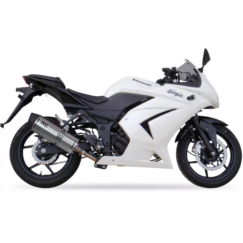 IXIL Hexoval Xtrem Silencer Stainless Steel / Aluminium Black - Kawasaki Ninja 250R - OK7034VSE