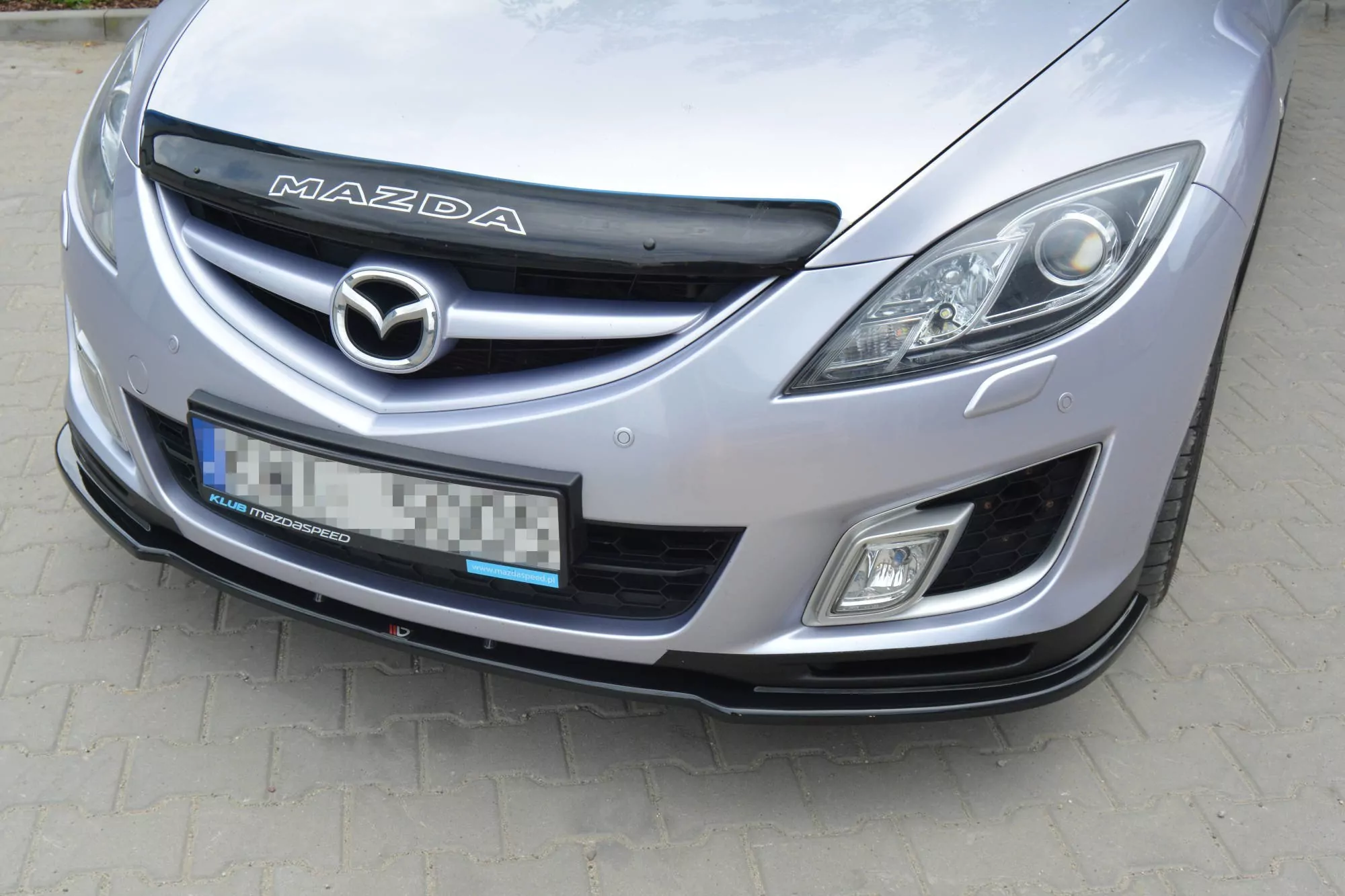 Cup Spoilerlippe Front Ansatz MAZDA 6 MK2 SPORT HATCH (GH-SERIES) Vor Facelift Schwarz Hochglanz