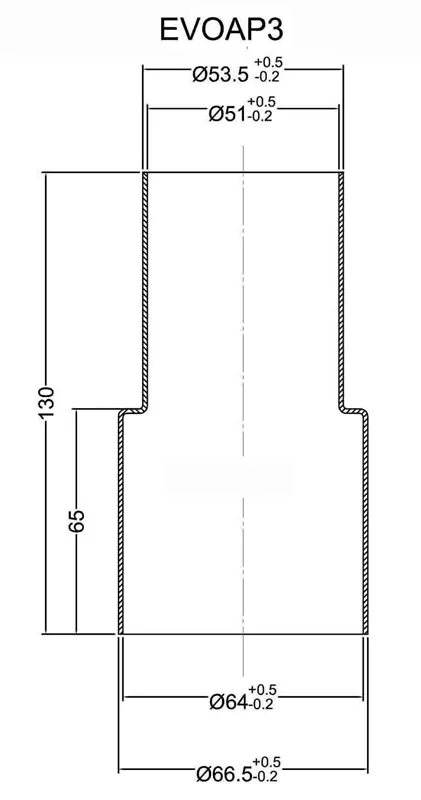 TA Technix Auspuff-Anschlußadapter von 50mm auf 63,5mm