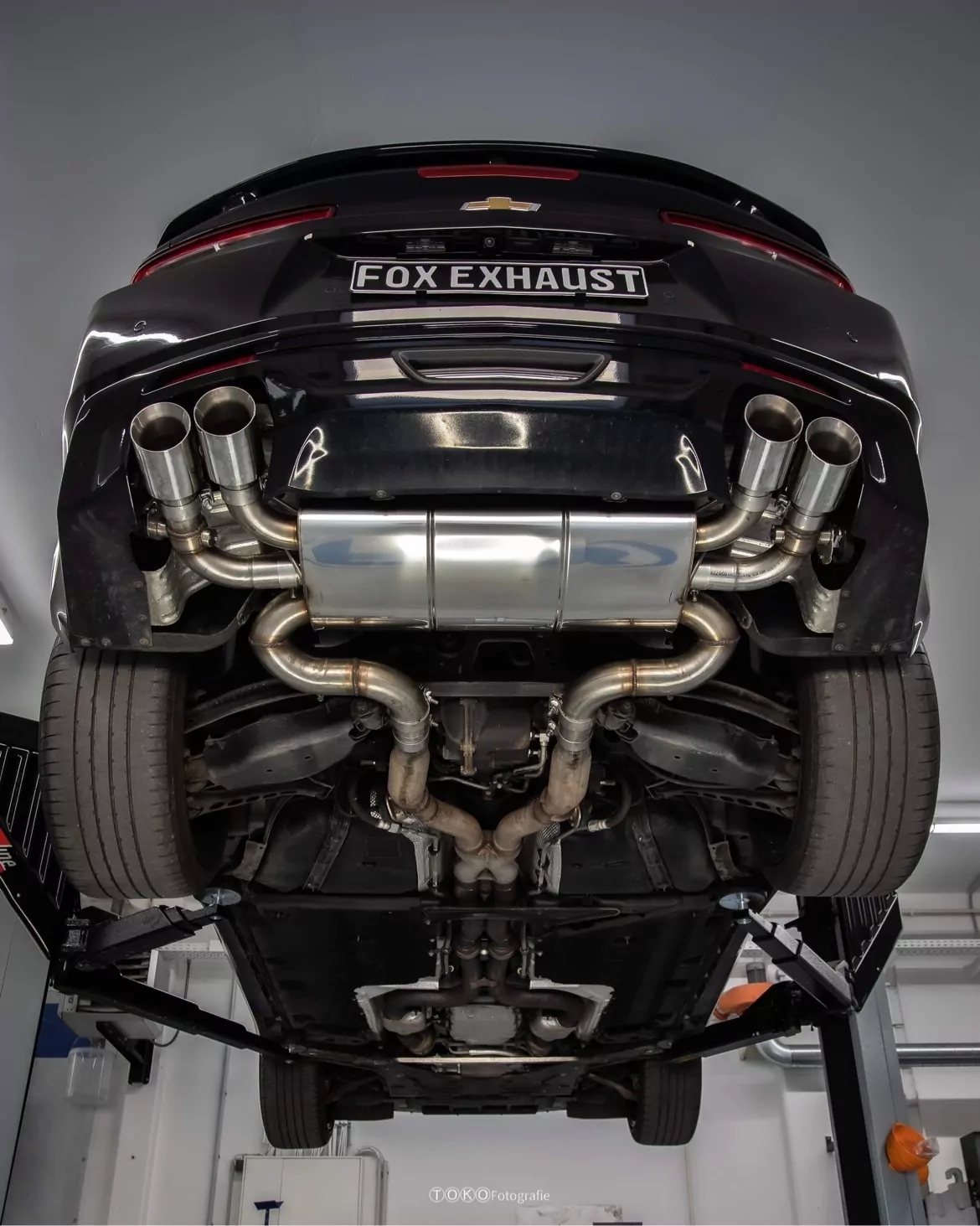 Chevrolet Camaro - A1XC  Endschalldämpfer quer Ausgang rechts/links mit 2 Abgasklappen - 2x100 Typ 25 rechts/links