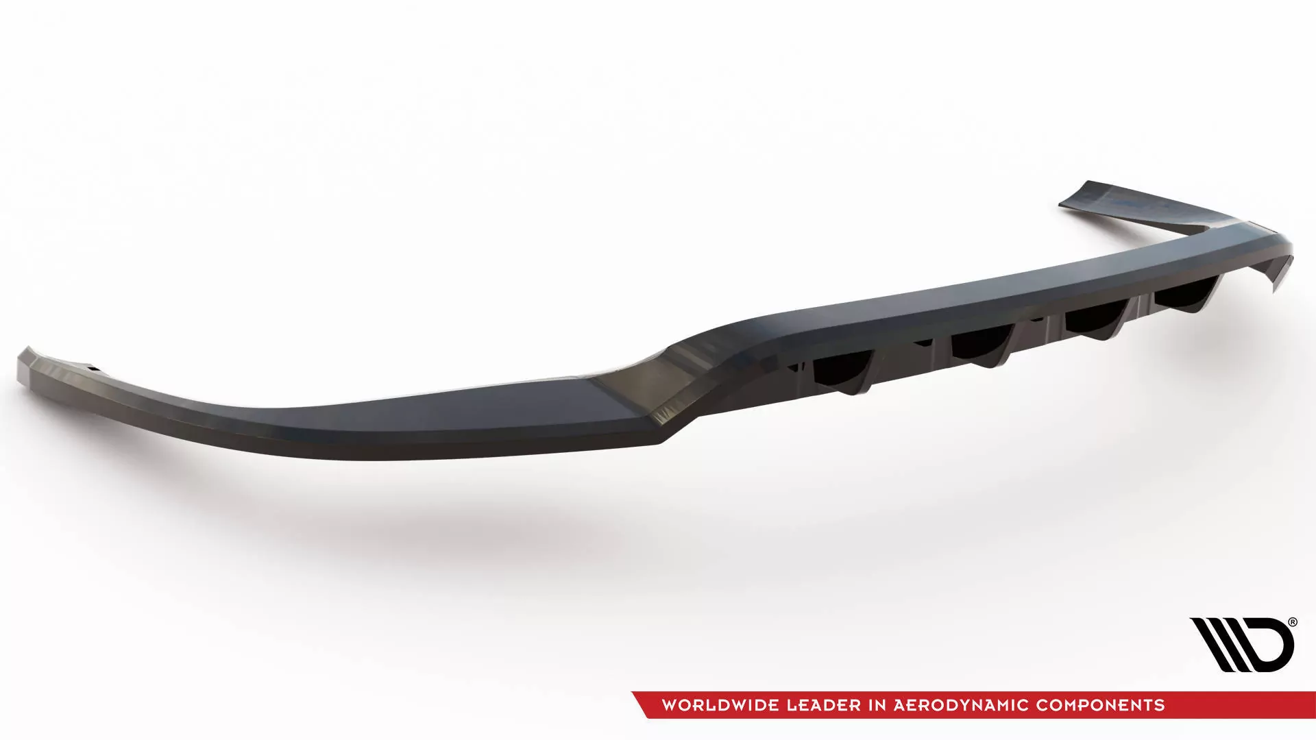 Hinten Splitter (mit Einem Vertikalem Balken) Porsche Panamera E-Hybrid 971 Facelift Schwarz Hochglanz