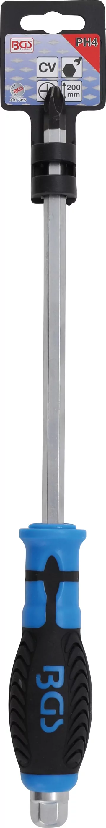 Schraubendreher, Klinge mit Sechskant-Profil | Kreuzschlitz PH4 | Klingenlänge 200 mm