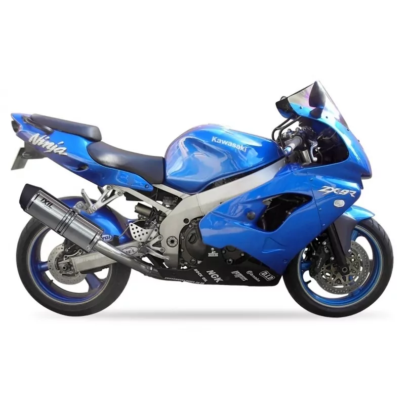 IXIL Hexoval Xtrem Silencer Stainless Steel / Aluminium Black - Kawasaki ZX-9R Ninja - OK7087VSE