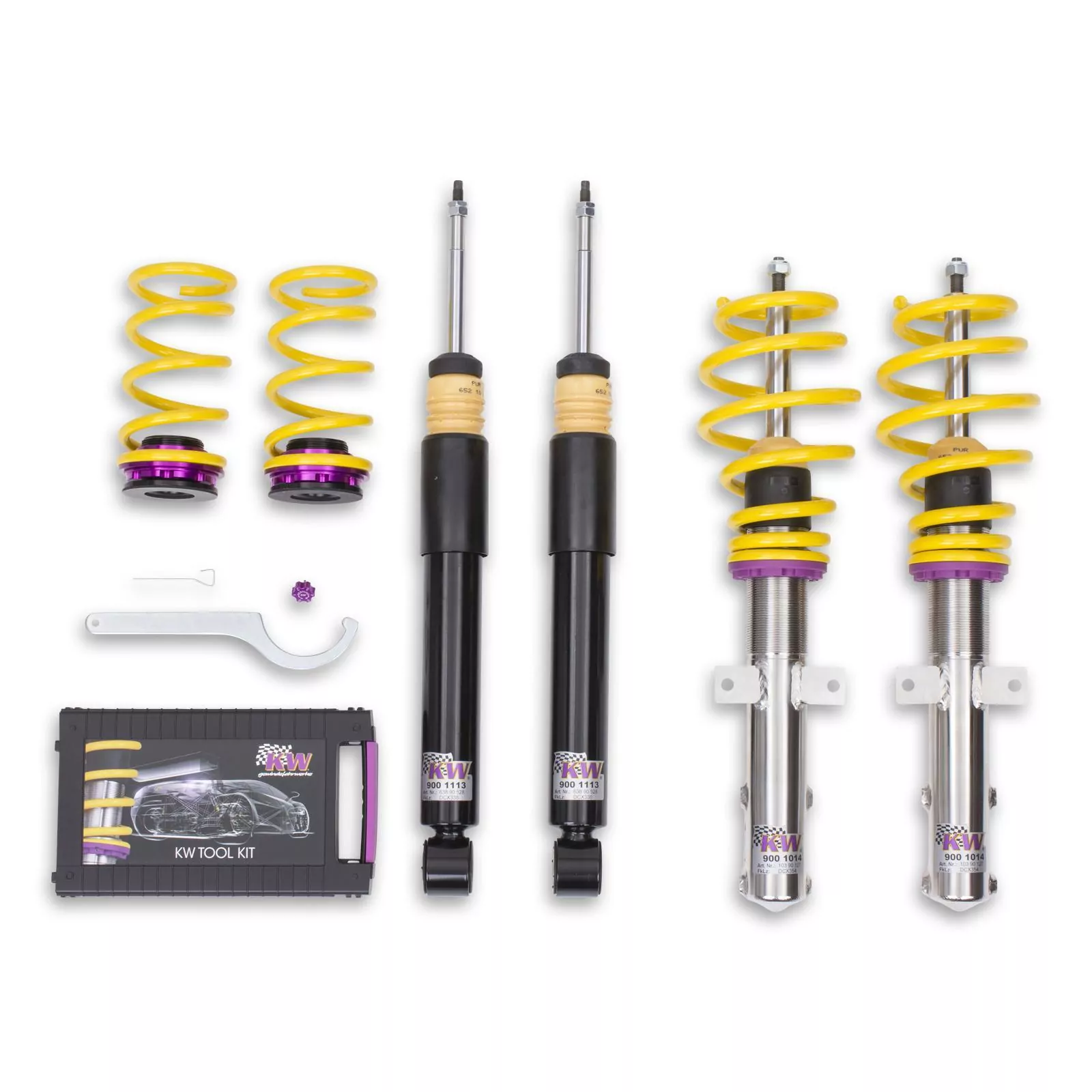 KW Gewindefahrwerk V1 inox RENAULT CLIO IV Grandtour (KH_, R) 01/2013-