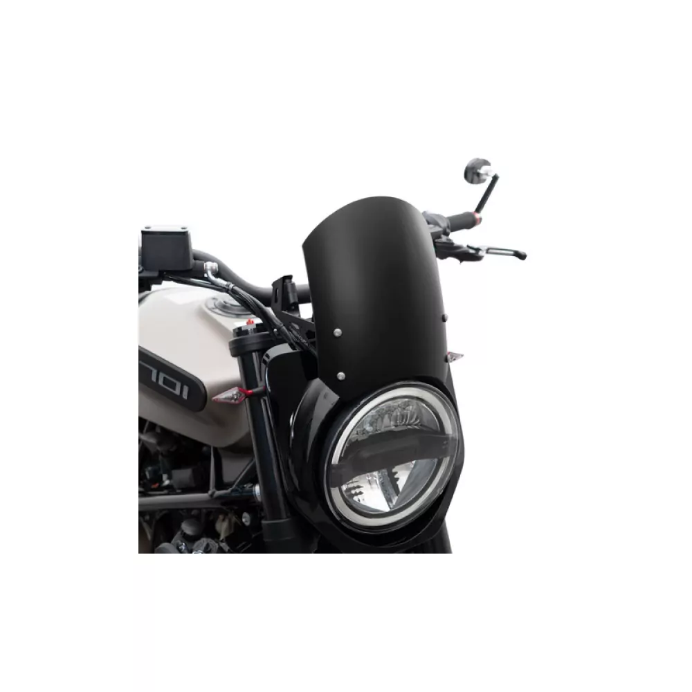 Barracuda Windschild Classic Aluminum schwarz für Husqvarna Svartpilen 701 2018-