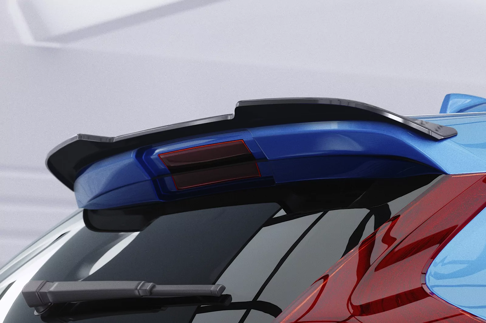 Heckflügel mit ABE für Volvo V40 R-Design HF896 Schwarz Strukturiert