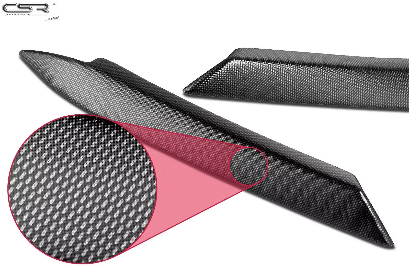 Scheinwerferblenden Carbon Look für Skoda Octavia 3 Typ 5E SB197-C Carbon Look Hochglanz