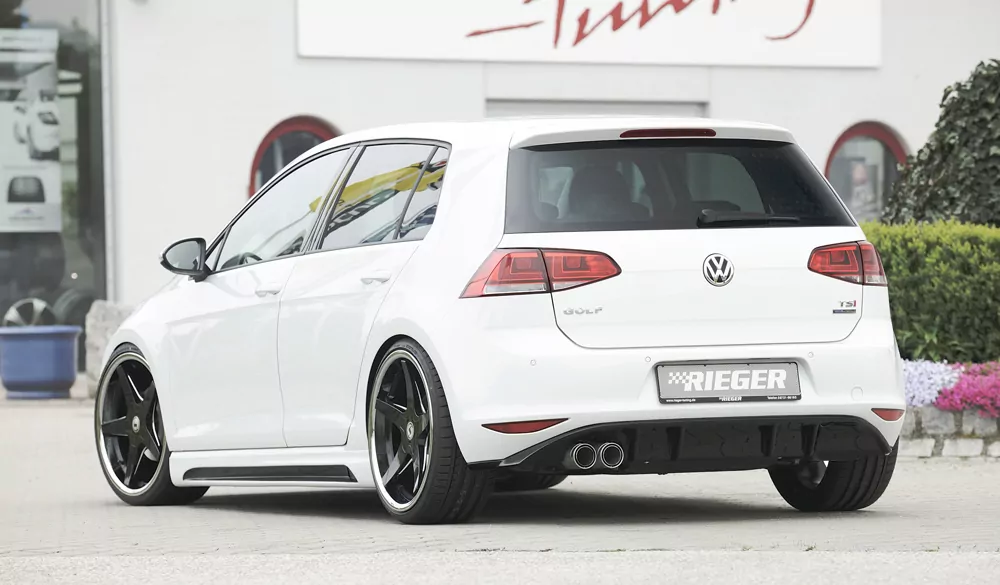 Rieger Heckeinsatz für VW Golf 7 - 3-tür. 10.12-12.16 (bis Facelift) schwarz glanz