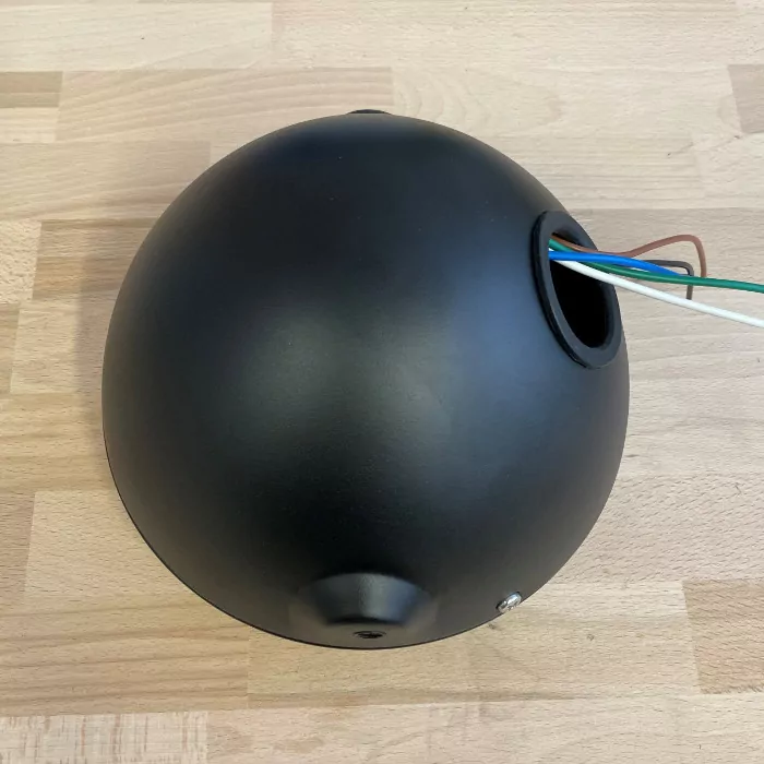 H4-Scheinwerfer "British Style 7" | schwarz M8 seitlich | Streuglas | E-geprüft