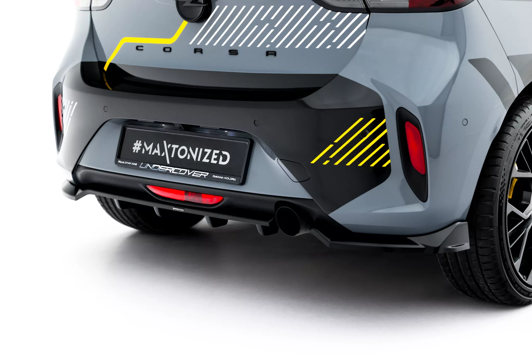 Mittlerer Cup Diffusor DTM Look Heck Ansatz Für Opel Corsa F Facelift (Mk6 Facelift) 