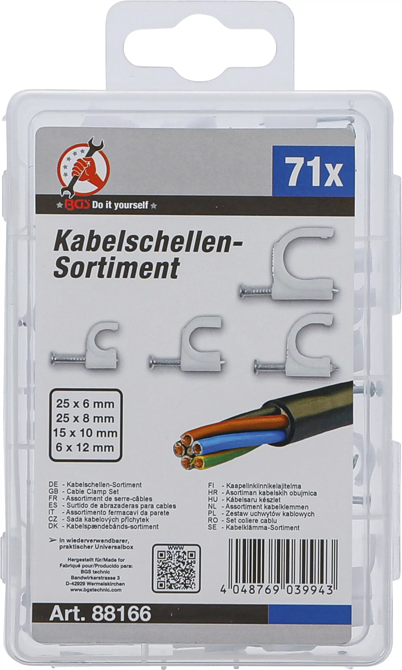 Kabelschellen-Sortiment | 71-tlg.