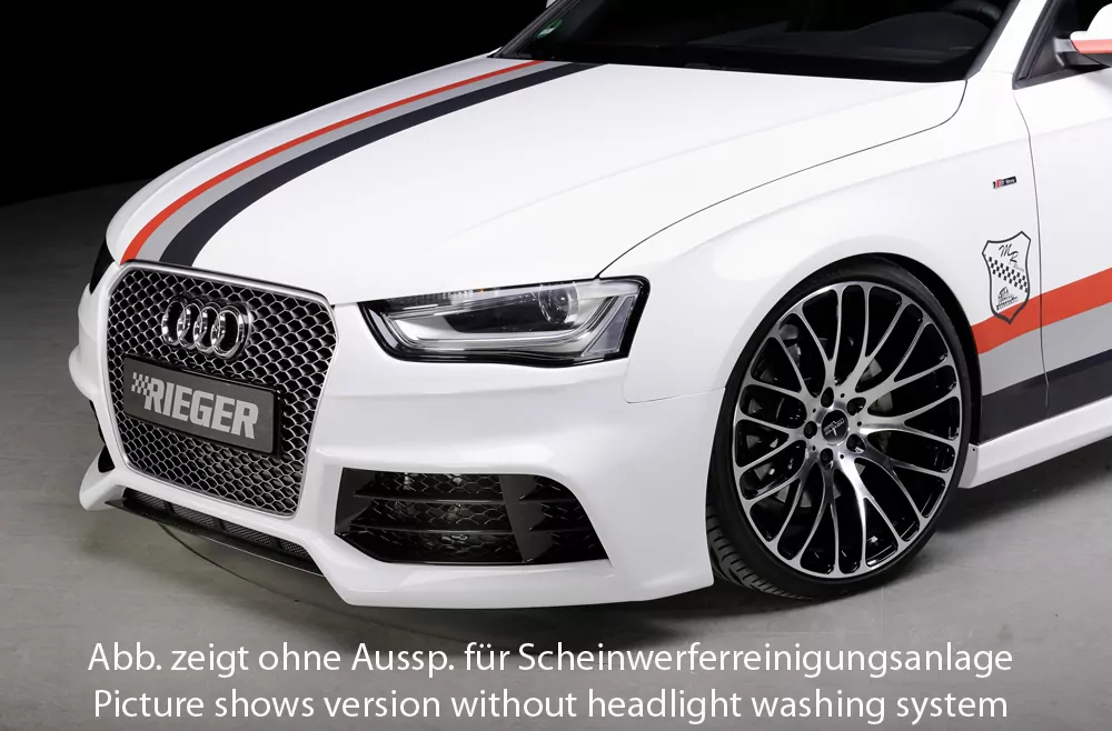 Rieger Spoilerstoßstange für Audi A4 (B8/B81) | Avant 01.12- (ab Facelift) nur in Verbindung mit RS4-Grill !