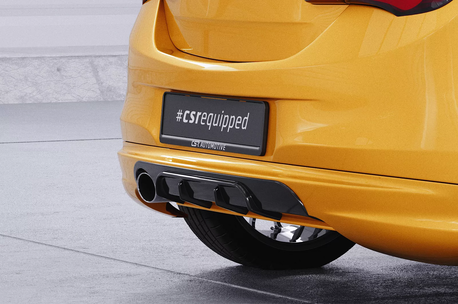 Heckansatz für Opel Corsa E GSI HA446 Schwarz Strukturiert