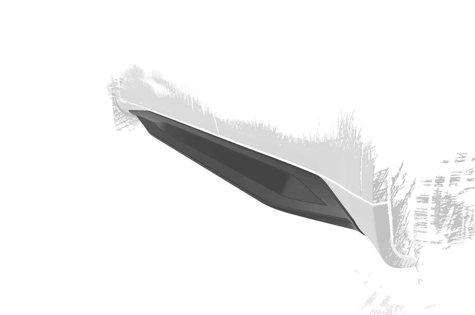 Seitenschweller für Tesla Model Y SS545 Schwarz Strukturiert