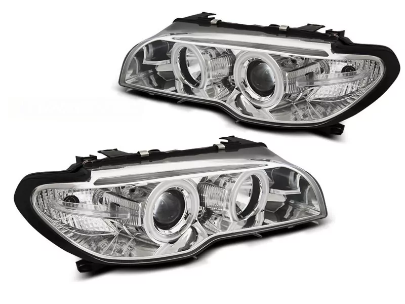 HEADLIGHTS ANGEL EYES CCFL CHROME fits BMW E46 04.03-06 COUPE CABRIO