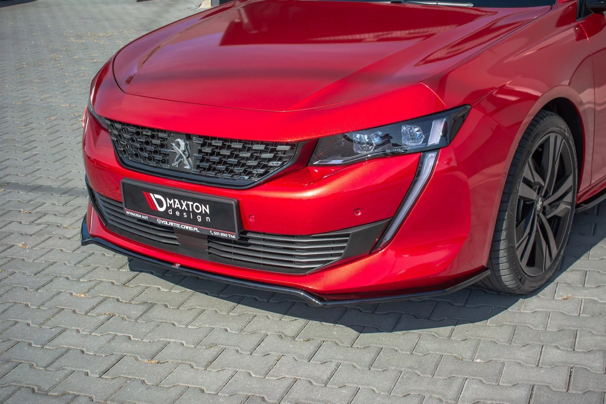 Front Ansatz Passend Für V.1 Passend Für Peugeot 508 Mk2 Schwarz Hochglanz Schwarz Hochglanz