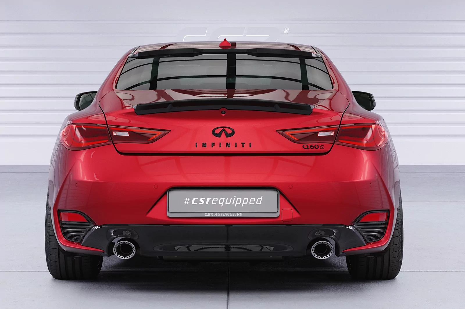 Heckscheibenblende für Infiniti Q60 Coupe HSB108 Schwarz Strukturiert