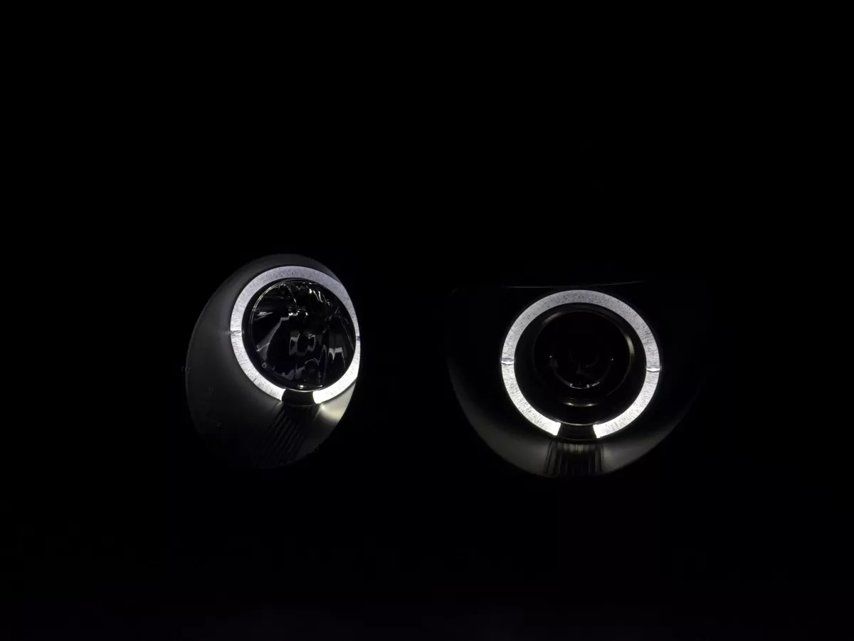 Scheinwerfer Set Angel Eyes Mercedes E-Klasse Typ W210 Bj. 99-01 schwarz