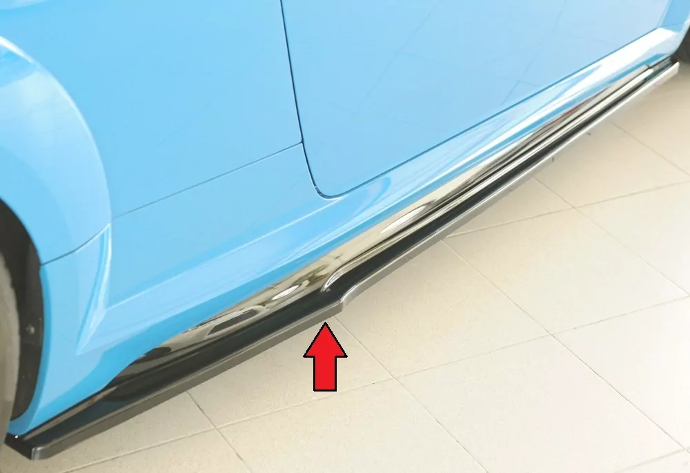 Rieger Seitenschweller rechts ansatz (ca. 19mm) glanz schwarz für Audi TT RS (8J/8J1-FV/8S) Coupé 09.18- (ab Facelift)
