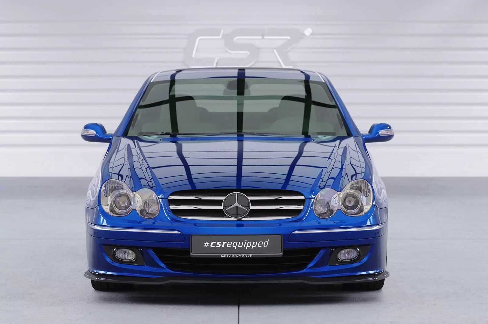 Cup-Spoilerlippe mit ABE für Mercedes Benz CLK A209 / C209 CSL550 Schwarz Strukturiert