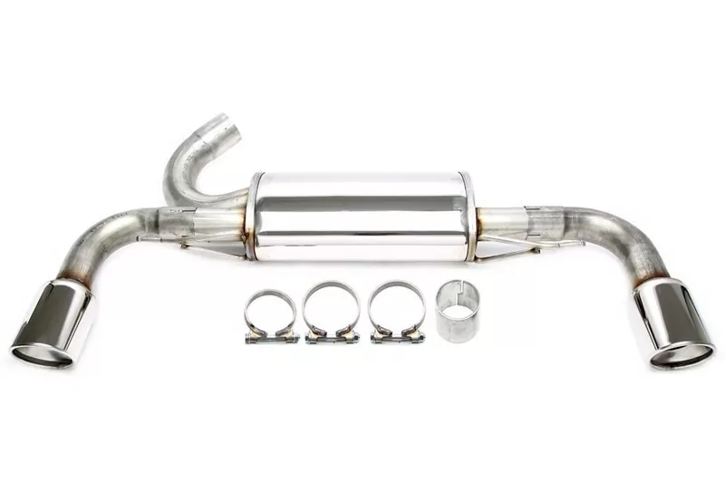 TA Technix Duplex Edelstahl Sportendschalldämpfer 1x100mm Links+Rechts passend für Volvo S60 II/V60 Diesel Typ F