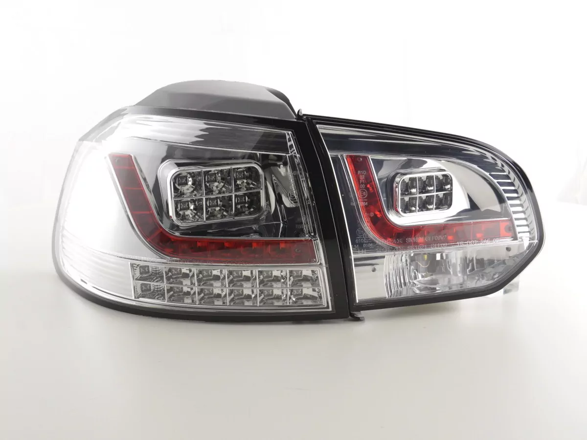 LED Rückleuchten Set VW Golf 6 Typ 1K Bj. 2008-2012 chrom mit Led Blinker für Rechtslenker