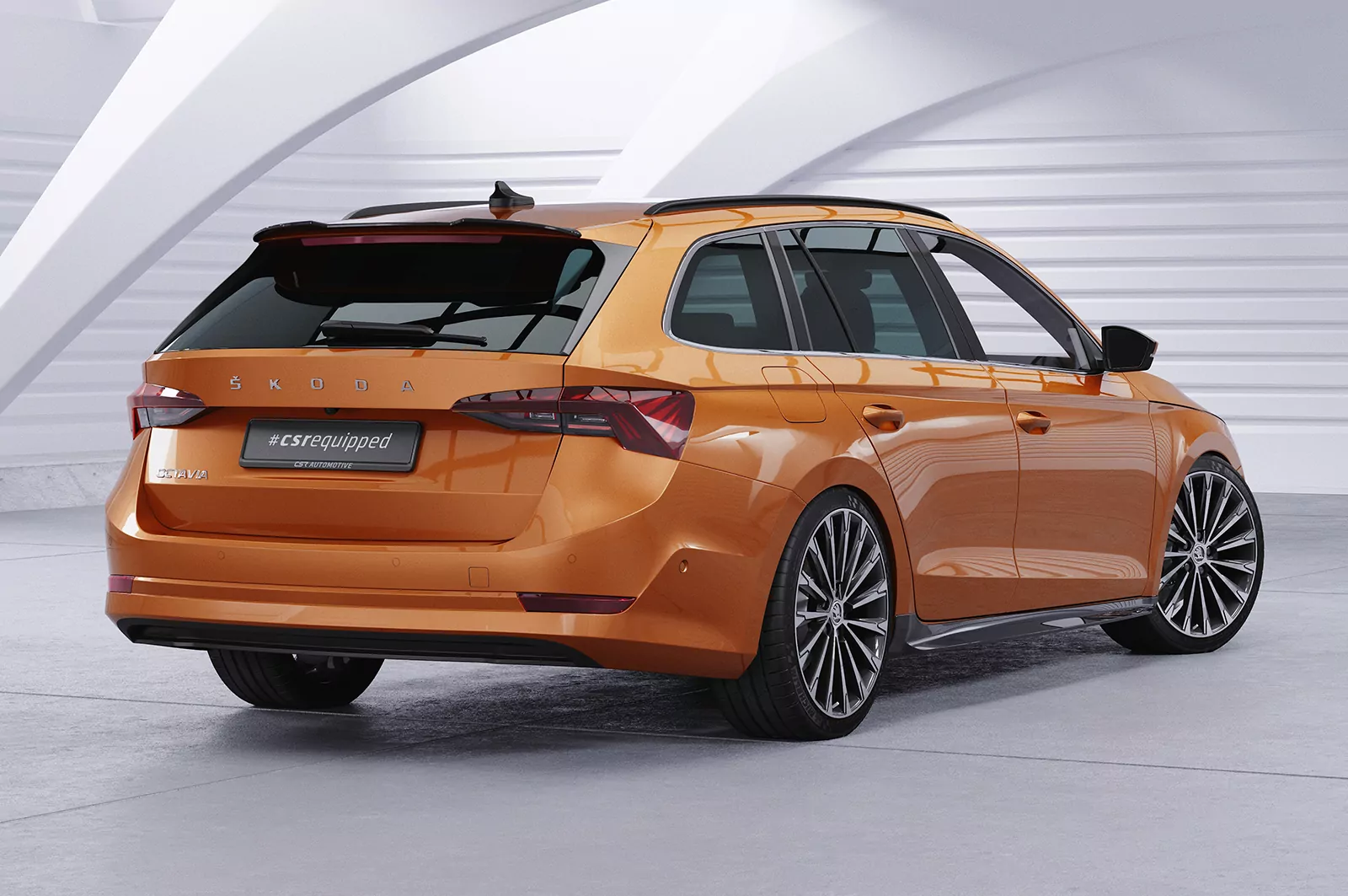 Heckflügel mit ABE für Skoda Octavia 4 Combi HF889 Schwarz Strukturiert