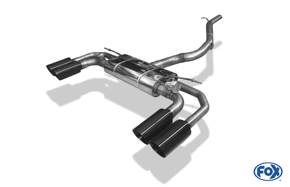 Audi S3 GY - Limousine  Halbanlage ab OPF mit Abgasklappen - 2x100 Typ 25 rechts/links Endrohre schwarz emalliert