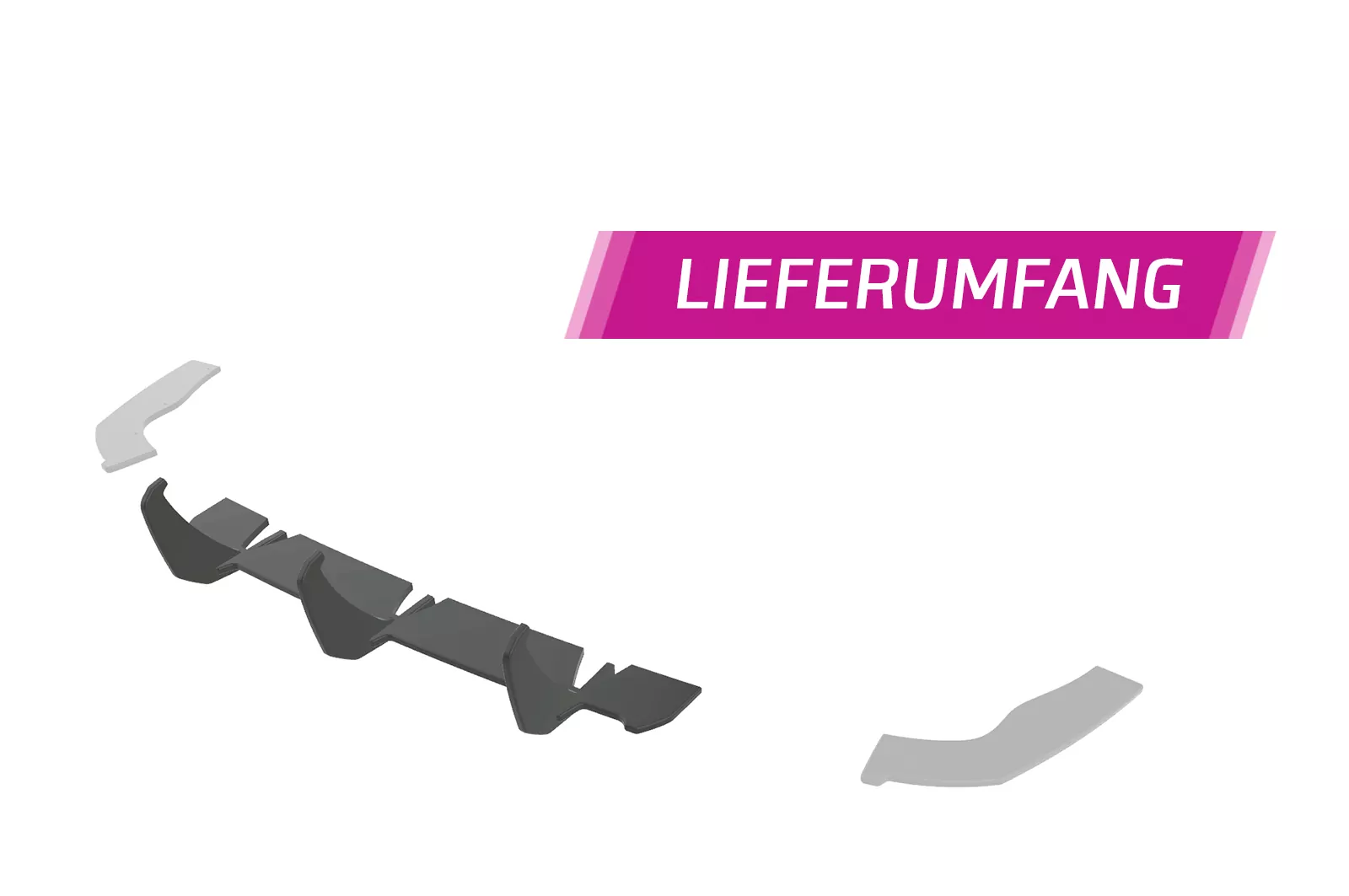 Racing Diffusor / Heckansatz für Ford Focus MK2 ST HA340