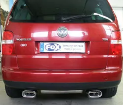 VW Touran  Endschalldämpfer Ausgang rechts/links - 160x80 Typ 53 rechts/links