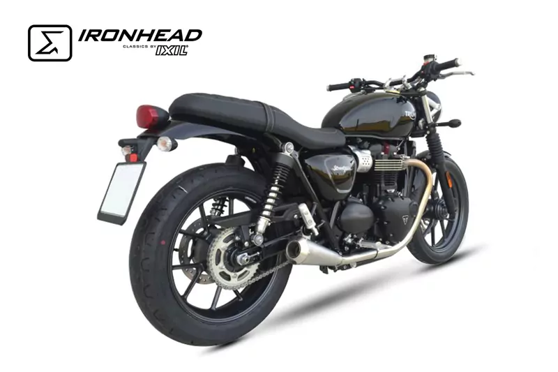 IRONHEAD Endschalldämpfer FULL LINE, Triumph Street Twin 900 EFI ABS, (DP01), 16-18, (Euro4) E-geprüft