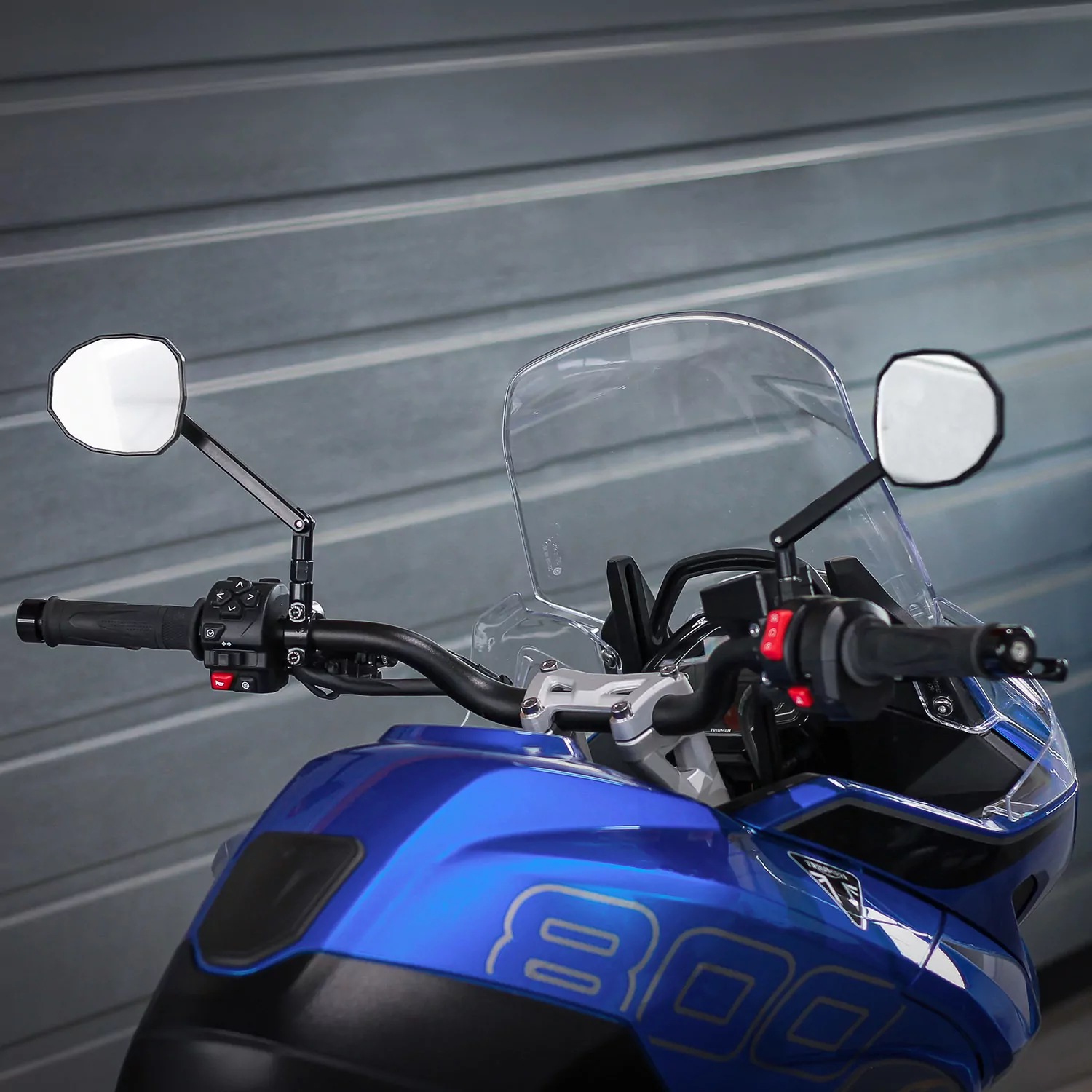 MG Biketec Spiegel Set für M8 x 1,25 mm Gewinde für Aprilia Tuono V4 ab 2011
