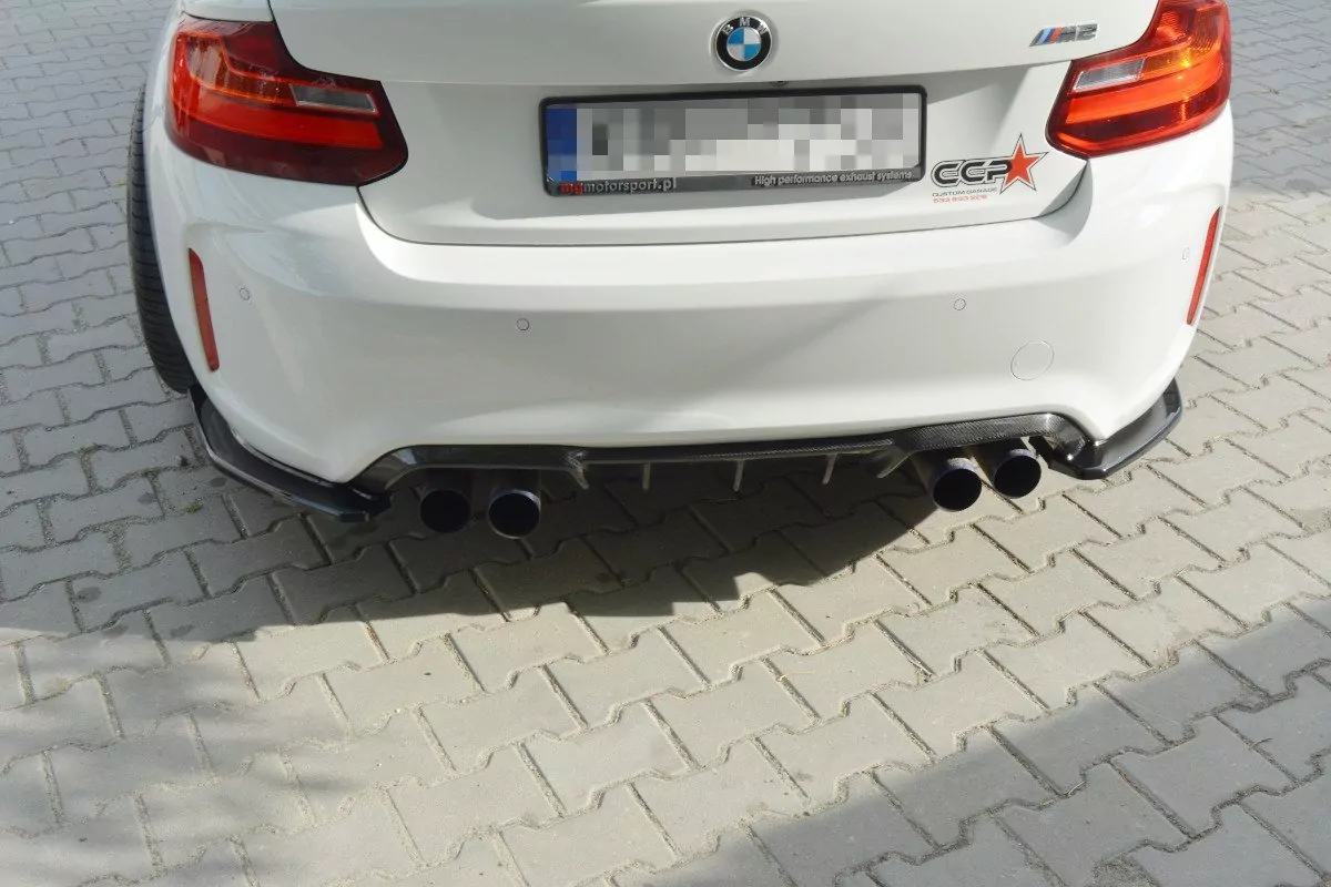 Heck Ansatz Flaps Diffusor Passend Für Diffusor Passend Für BMW M2 (F87) COUPÉ Schwarz Hochglanz Schwarz Hochglanz