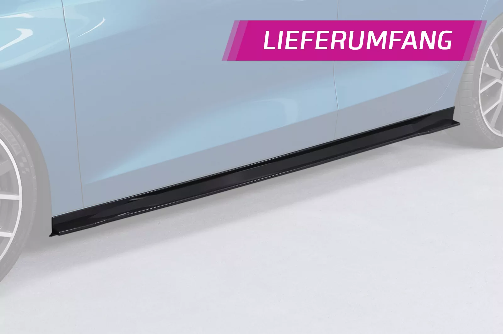 Seitenschweller für Audi A3 (8Y) SS528 Schwarz Strukturiert