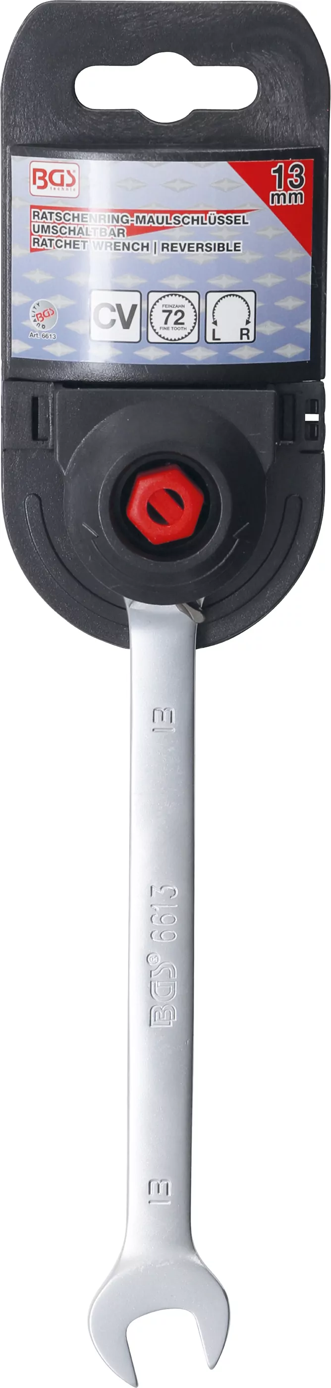 Ratschenring-Maulschlüssel | umschaltbar | SW 13 mm