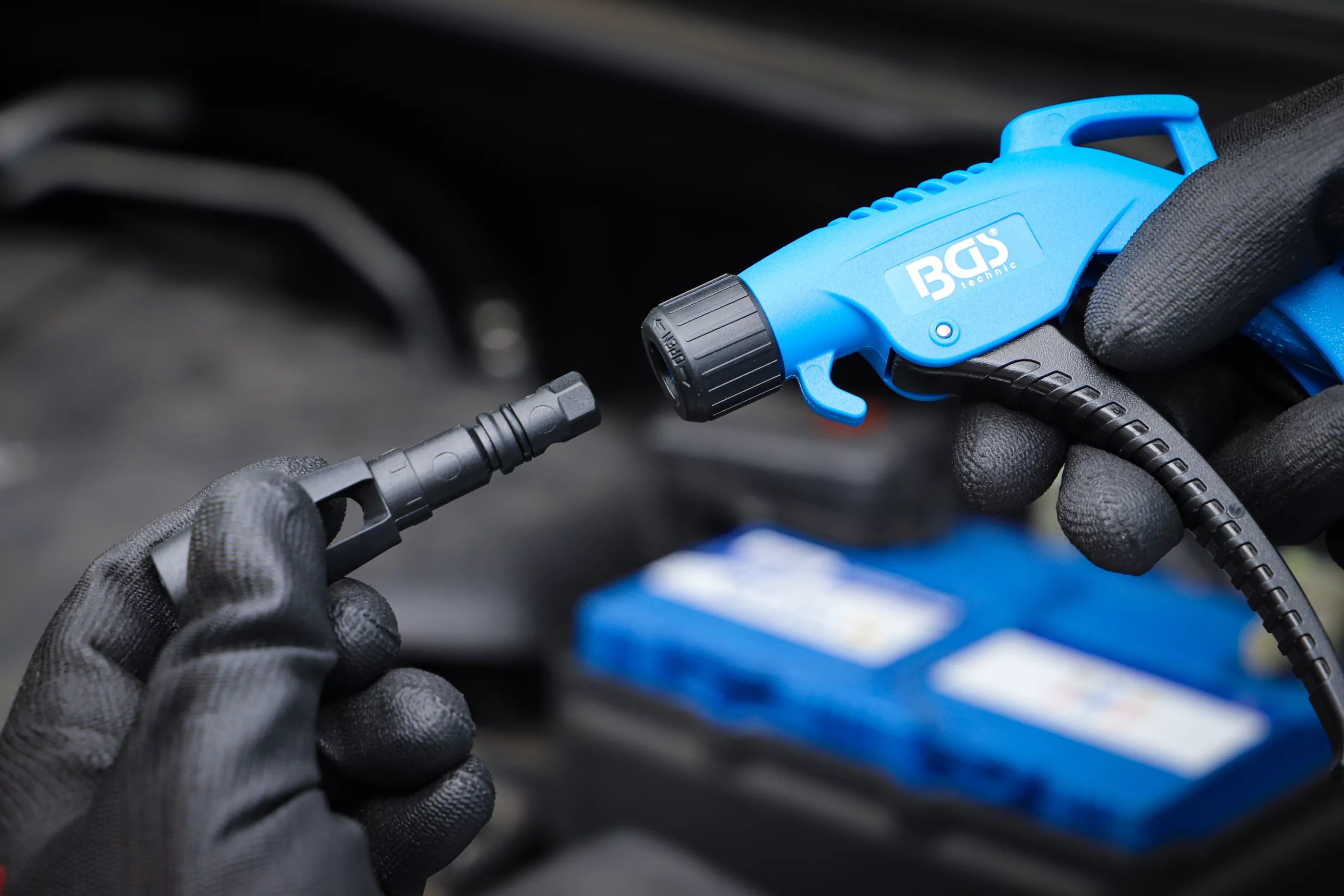 Druckluft-Ausblaspistolen-Satz | mit 5 Aufsätzen