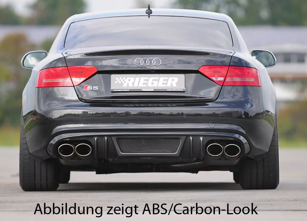Rieger Heckeinsatz für Audi A5 S5 (B8/B81) - Sportback 06.07-07.11 (bis Facelift) carbon optik